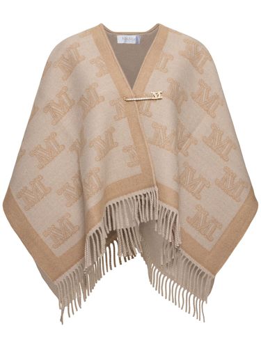 Frine Logo Jacquard Wool Cape - MAX MARA - Modalova