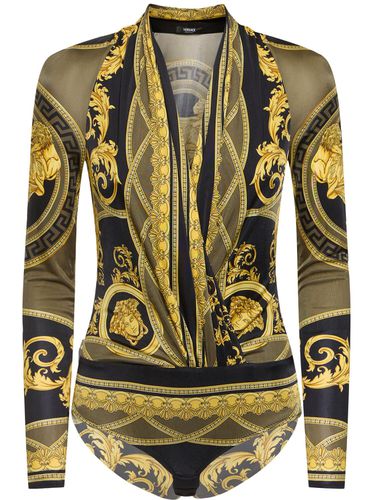 Bedruckter Body Aus Baumwolljersey - VERSACE - Modalova