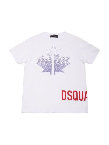 Bedrucktes T-shirt Aus Baumwolljersey - DSQUARED2 - Modalova