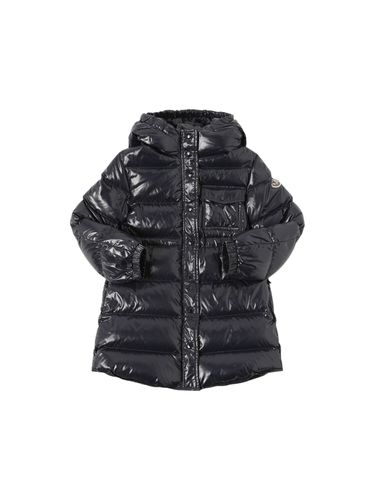 Parka Larga De Plumas De Nylon - MONCLER - Modalova