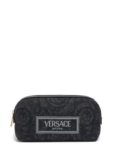 Beauty Case Barocco Con Ricami Jacquard - VERSACE - Modalova