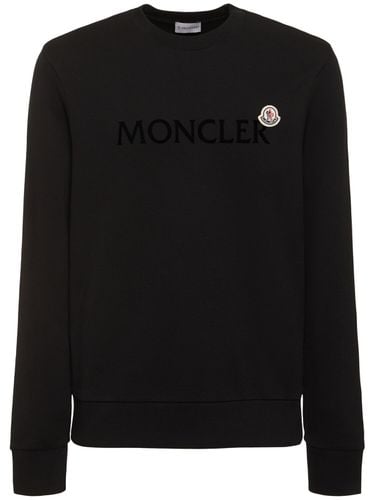 Sweatshirt Aus Baumwolle Mit Logopatches - MONCLER - Modalova