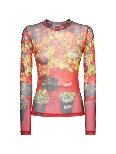 Printed Sheer Tech Long Sleeve Top - JW ANDERSON - Modalova