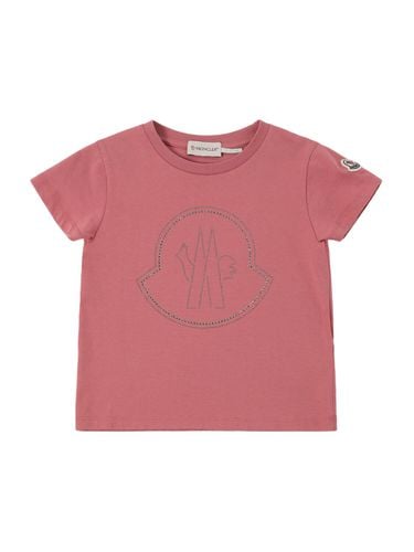 Camiseta De Algodón Con Logo - MONCLER - Modalova