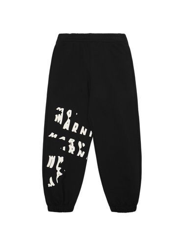 Pantalones Deportivos De Algodón Con Estampado - MARNI JUNIOR - Modalova