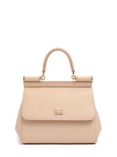 Medium Sicily Dauphine Leather Bag - DOLCE & GABBANA - Modalova