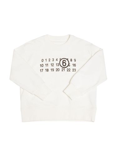 Sudadera De Jersey De Algodón Estampada - MM6 MAISON MARGIELA - Modalova