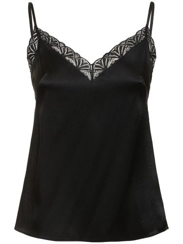 Satin & Lace Camisole Top - ALBERTA FERRETTI - Modalova