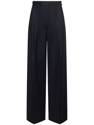 Fluid Wool Blend Wide Pants - VICTORIA BECKHAM - Modalova