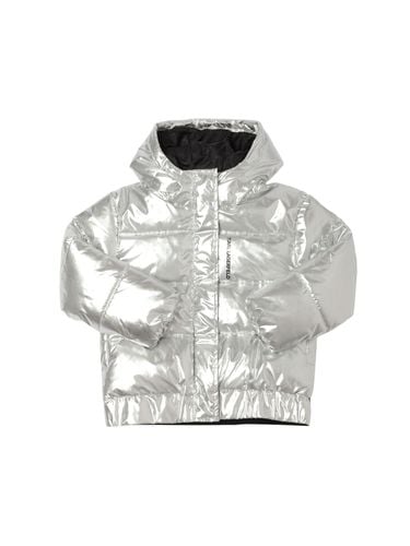 Chaqueta Acolchada De Nylon Con Capucha - KARL LAGERFELD - Modalova