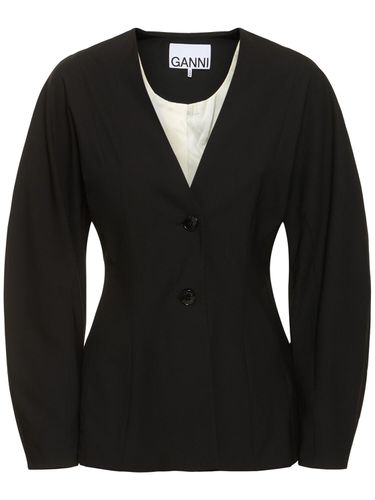 Blazer Mélange - GANNI - Modalova