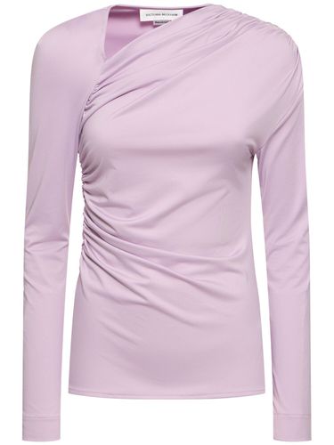 Top Asimmetrico In Jersey Drappeggiato - VICTORIA BECKHAM - Modalova