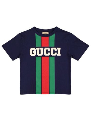 T-shirt Aus Baumwolle Mit Logo „“ - GUCCI - Modalova