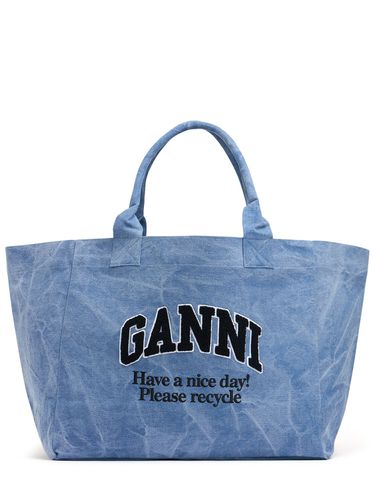 Xxl Tote Aus Denim - GANNI - Modalova