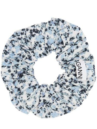 Scrunchie De Algodón Orgánico Estampado - GANNI - Modalova