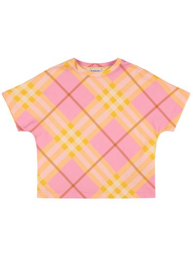 Camiseta De Jersey De Algodón Estampada - BURBERRY - Modalova