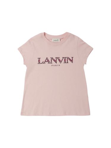 Camiseta De Jersey De Algodón Con Logo - LANVIN - Modalova