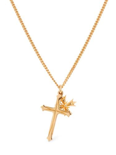 Gold Eb Crest & Cross Necklace - EMANUELE BICOCCHI - Modalova