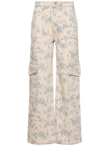 Angi Printed Cotton Denim Jeans - GANNI - Modalova