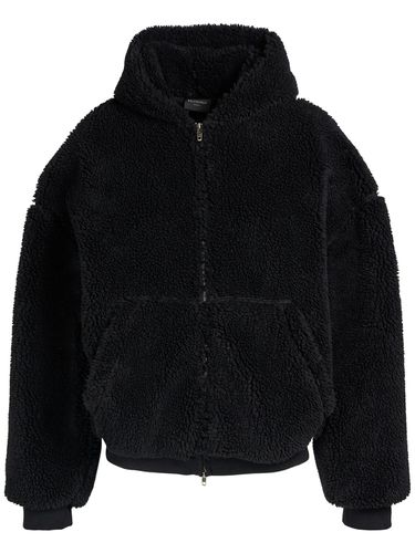 Hoodie Aus Kunstshearling - BALENCIAGA - Modalova