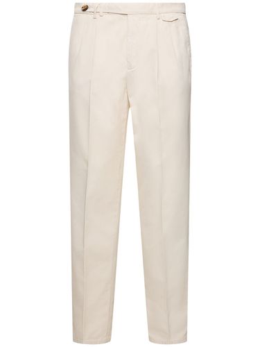 Pantaloni In Gabardina Di Cotone - BRUNELLO CUCINELLI - Modalova