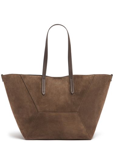 Borsa Softy Velour In Camoscio - BRUNELLO CUCINELLI - Modalova