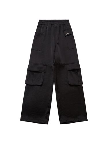 Pantalones Cargo De Satén - MONNALISA - Modalova