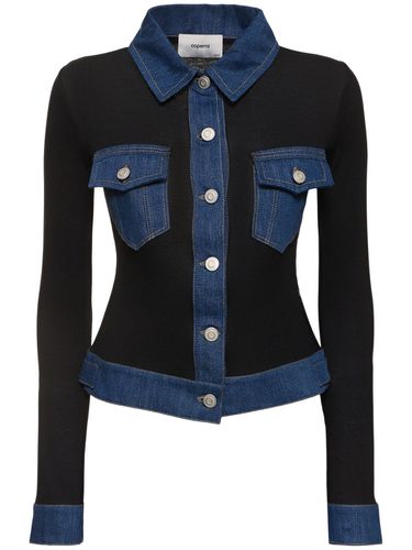 Top Acanalado Con Denim - COPERNI - Modalova