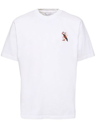 Puffin Embroidery Cotton T-shirt - JW ANDERSON - Modalova