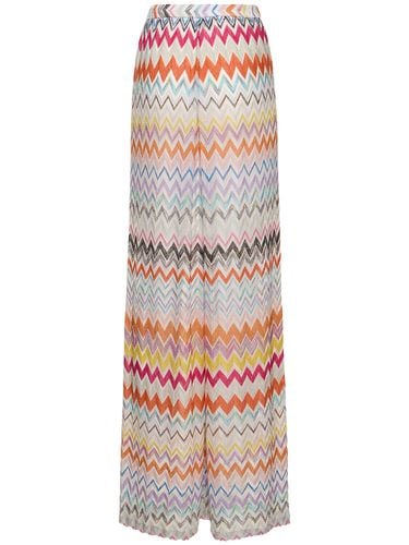 Pantaloni In Lurex Chevron Zigzag Elasticizzato - MISSONI - Modalova