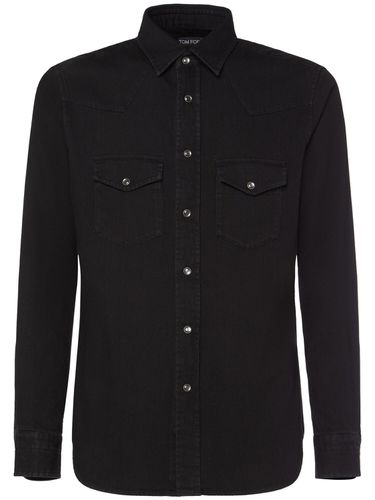 Camicia In Denim Washed - TOM FORD - Modalova