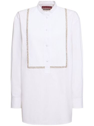 Cotton Poplin Shirt - GUCCI - Modalova