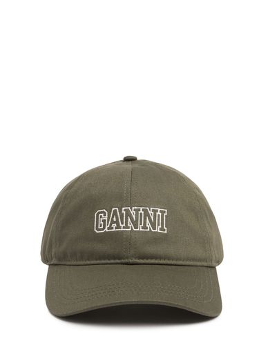 Cappello In Cotone Organico Con Logo - GANNI - Modalova