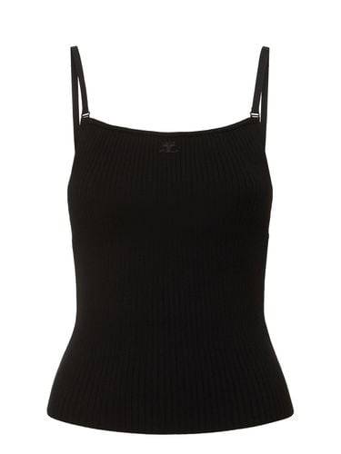 Tank Top De Punto De Viscosa - COURREGES - Modalova