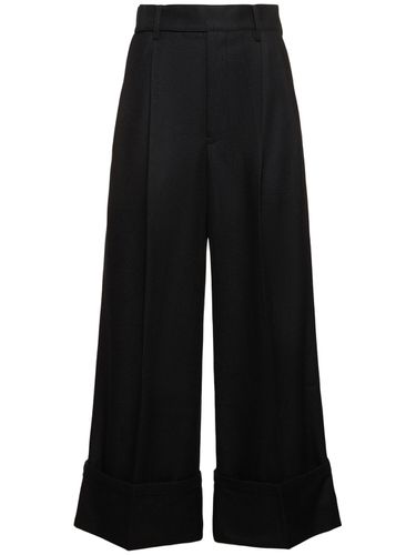 Pantalones Baggy De Franela - YOHJI YAMAMOTO - Modalova