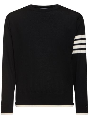 Jersey Stitch Relaxed Fit Sweater - THOM BROWNE - Modalova