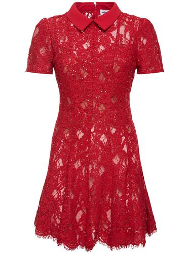 Sequined Lace Mini Dress - SELF-PORTRAIT - Modalova