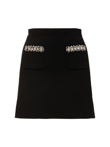 Embellished Knit Mini Skirt - SELF-PORTRAIT - Modalova