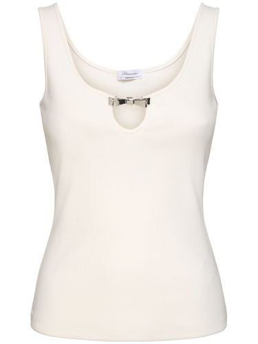 Tank Top De Punto Acanalado - BLUMARINE - Modalova