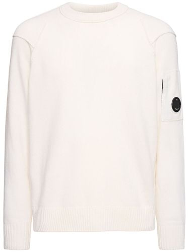 Wool Blend Crewneck Sweater - C.P. COMPANY - Modalova