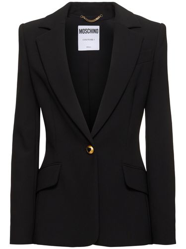 Chaqueta De Crepé - MOSCHINO - Modalova