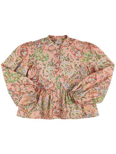 Camisa De Popelina De Algodón Estampada - ETRO - Modalova