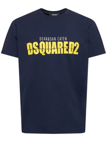 Camiseta De Algodón Estampado - DSQUARED2 - Modalova