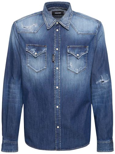 Camicia Western Icon In Denim - DSQUARED2 - Modalova