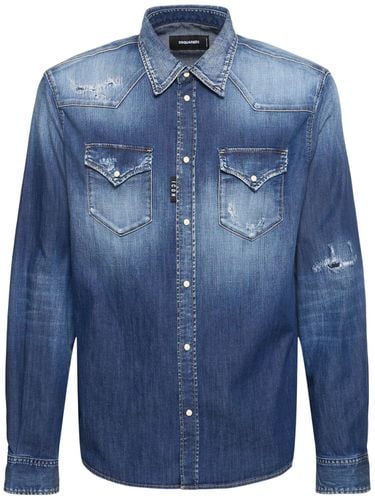 Westernhemd Aus Denim „icon“ - DSQUARED2 - Modalova