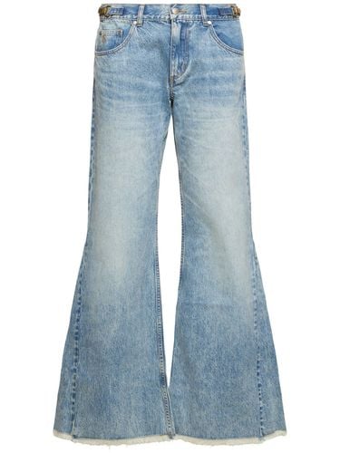 Embellished Denim Low Waist Flared Jeans - STELLA MCCARTNEY - Modalova