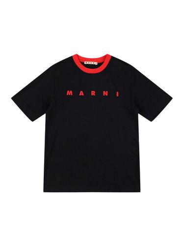 Camiseta De Jersey De Algodón Con Logo - MARNI JUNIOR - Modalova