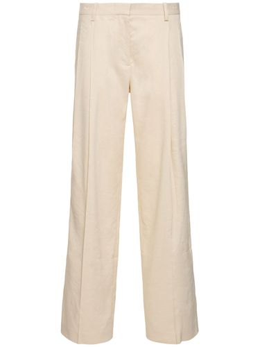 Double Pleat Linen Blend Pants - HELMUT LANG - Modalova