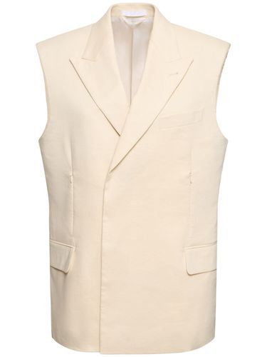 Sleeveless Linen Blend Blazer - HELMUT LANG - Modalova