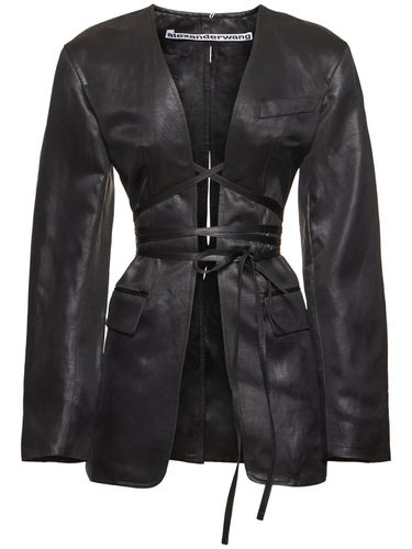 Blazer Aus Leinenmischmelange - ALEXANDER WANG - Modalova